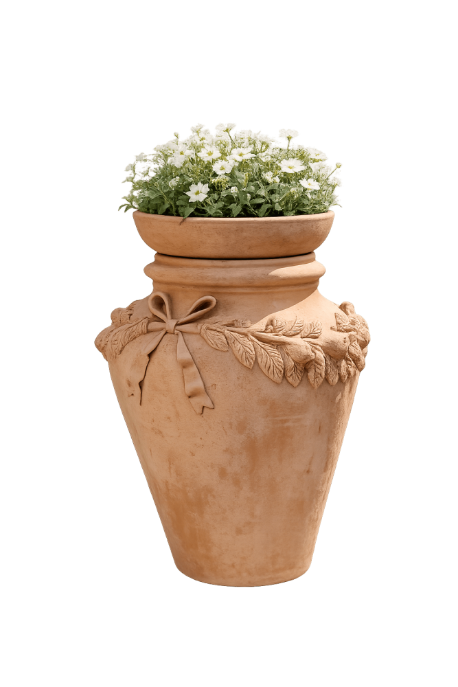 Orcio con Fiocco en terracotta Impruneta – jarre décorative artisanale au charme historique